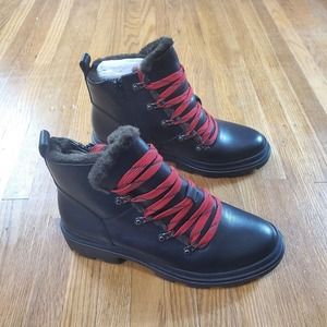 Naturalizer Womens Julian Black Ankle Boots Sz 8.5 Lace Up Boot NEW NWOB (TD1)